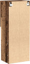 vidaXL - TV-kast - met - LED-verlichting - Oud - Hout - 40,5x30x102 - cm