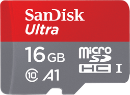 Sandisk Ultra - microSDHC - 16GB - Class 10 UHS-I A1