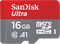 Sandisk Ultra - microSDHC - 16GB - Class 10 UHS-I A1