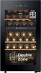Haier HWS32GDG - Wijnkoelkast - 32 flessen - Dubbele temperatuurzones - Anti-UV glas - Zwart