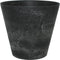 Ter Steege Plantenpot/bloempot - natuursteen look zwart - D22 x H20 cm