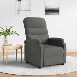 Fauteuil verstelbaar stof donkergrijs