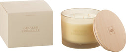 J-Line geurkaars Accords Essentiels - Oranger Ensoleillé - geel - 28U