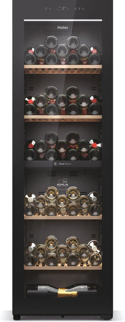 Haier HWS236GDGU1 - Wijnkoelkast - 236 flessen - 2 zones (5-20°C) - 37 dB - Wi-Fi bediening - Hoogte 190 cm - Breedte 59,7 cm - Diepte 71,4 cm