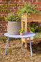 Mica Decorations Seatle - Bijzettafel - H38 x Ø58 cm - Metaal - Lila
