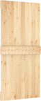 vidaXL - Schuifdeur - met - beslag - 95x210 - cm - massief - grenenhout
