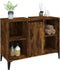 vidaXL - Wastafelkast - 80x33x60 - cm - bewerkt - hout - gerookt - eikenkleurig