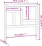 vidaXL - Hoofdbord - 80,5x4x100 - cm - massief - grenenhout - honingbruin