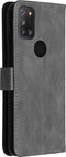 iMoshion Hoesje Geschikt voor Alcatel 3X (2020) Hoesje Met Pasjeshouder - iMoshion Luxe Bookcase - Grijs