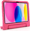 Lunso - Geschikt voor iPad 10 (2022) - EVA Schokbestendige Kinderhoes met handvat - Roze