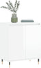vidaXL - Dressoir - 60x35x70 - cm - bewerkt - hout - hoogglans - wit