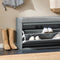 SoBuy FSR98-L-HG - Opbergbank - 2 verstelbare legplanken - Lichtgrijs