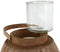 Kaarshouder Home ESPRIT Bruin Natuurlijk Hout Kristal 38 x 38 x 56 cm