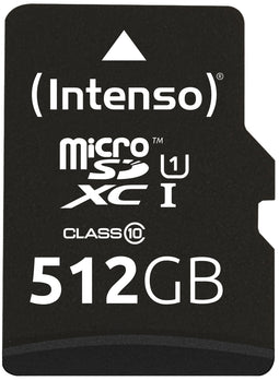 Intenso - microSDXC kaart - 512GB UHS-I Class 10 - Max. 45 MB/s