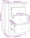 vidaXL - Nachtkastjes - 2 - st - 40x35x61,5 - cm - massief - grenenhout - grijs