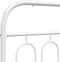 vidaXL - Bedframe - met - hoofdbord - metaal - wit - 100x200 - cm