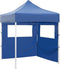 vidaXL - Partytent - met - 2 - zijwanden - inklapbaar - 2x2 - m - staal - blauw