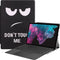 Tablet Hoes Geschikt voor Microsoft Surface Pro 4 / Pro 6 / Pro 7 - Design Trifold Bookcase - Meerkleurig /Don't touch