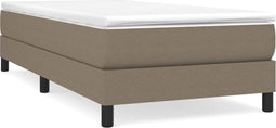 vidaXL - Bedframe - zonder - matras - 90x190 - cm - stof - taupe