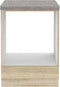 Lage kast voor inbouwoven met werkblad - Sonoma eiken afwerking - L 60 x D 51,6 x H 85 cm - LASSEN