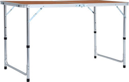 vidaXL - Campingtafel - inklapbaar - 120x60 - cm - aluminium