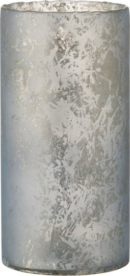 J-Line theelichthouder Rond - glas - sneeuwblauw - extra large