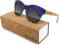 Bluxer® Zonnebril - Hippe Zonnebril Gepolariseerd - UV400 Lens - Glossy Plastic Frame - Ebony Wood -