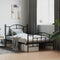 vidaXL - Bedframe - met - hoofd- - en - voeteneinde - metaal - zwart - 100x200 - cm