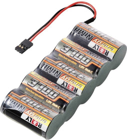 Reely NiMH accupack 6 V 3700 mAh Aantal cellen: 5 Sub-C Side by Side JR