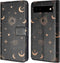 iMoshion Hoesje Geschikt voor Google Pixel 6a Hoesje Met Pasjeshouder - iMoshion Design Bookcase smartphone - Zwart / Sky Black