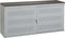 Schuifdeurkast met geperforeerde deuren breed 160CM diep 45CM hoogte 72,5CM bladkleur Speciale Kleur framekleur Aluminium (RAL9006)