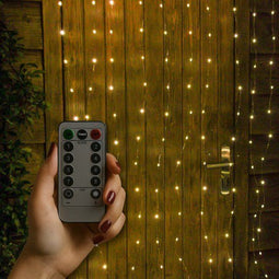 Giftmas Lichtgordijn - 200 LED's - 1x2M - Warm Wit - Binnen en Buiten