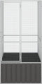 Vogelkooi 111X107X211,5 Cm Gegalvaniseerd Staal Grijs