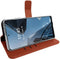 Valenta Galaxy A12 - Telefoonhoesje Flip Cover - Echt Leer met Pasjeshouder - Bruin