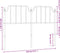 vidaXL - Hoofdbord - 140 - cm - metaal - wit