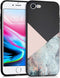 iMoshion Hoesje Geschikt voor iPhone SE (2022) / SE (2020) / 8 / 7 Hoesje Siliconen - iMoshion Design hoesje - Zwart / Roze / Graphic Marble Pink