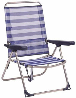 Vouwbare Stoel Alco Zeeman Marineblauw Wit Aluminium