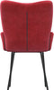 vidaXL - Eetkamerstoelen - 2 - st - fluweel - wijnrood