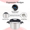 Royalty Line® PS8L Snelkookpan Inductie - 8 Liter / Ø 24cm - Snelkookpannen Voor Alle Warmtebronnen - Pressure Cooker - Instant koken - Eenhandig Mechanisme - RVS