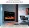 tectake® Luci - Wandhaard - Elektrische Haard - 900W & 1800W - Afstandsbediening & App - Thermostaat - 3D Vlammen - Timer