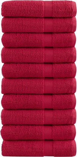 vidaXL - Handdoeken - SOLUND - 10 - st - 600 - g/m² - 50x100 - cm - rood