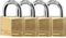 MasterLock 4 Hangsloten - 20mm - Gelijksluitend - Messing