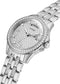GW0254L1 horloge dames staal met stalen band en zirconia
