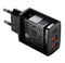 Baseus Compact - Oplader - 3 poorten 30W PD3.0 QC3.0 - Zwart