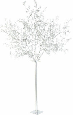 Kerstboom DKD Home Decor Wit Zilverkleurig Metaal Plastic 120 x 120 x 220 cm