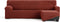 Hoes voor chaise longue met korte armleuning rechts Eysa JAZ Donkerrood 120 x 120 x 360 cm