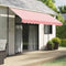 vidaXL - Vervangingsdoek - voor - luifelrok - gestreept - 3,5 - m - rood - en - wit