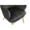 Armstoel DKD Home Decor Natuurlijk Hout Polyester Donker grijs (66 x 67 x 92 cm)