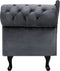 NIMES - Chaise longue - Grijs - Rechterzijde - Fluweel