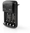 Nedis NiMH-Batterijlader - AA/AAA/E-Blok - 100-240V AC - Zwart